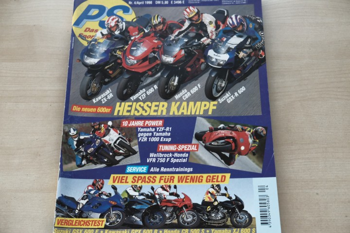 Deckblatt PS Sport Motorrad (04/1998)